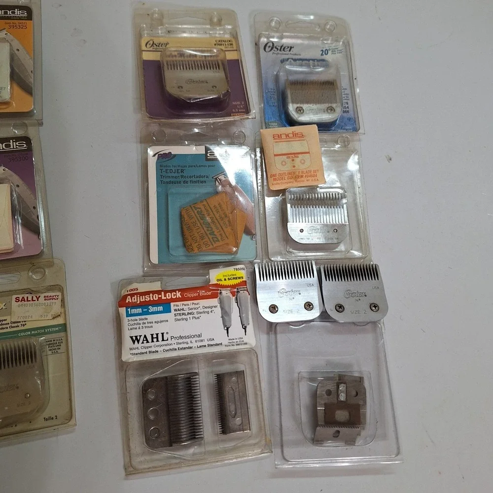 Lot‎ of 20 Andis Oster Wahl Clipper Blades T-Outliner GTX Mixed New Used